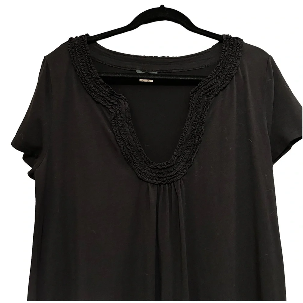 J Crew shift dress with ruffled neckline Size L
